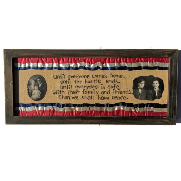 Military Wall Hanging Red White and Blue Ribbon - Picture 1 of 4